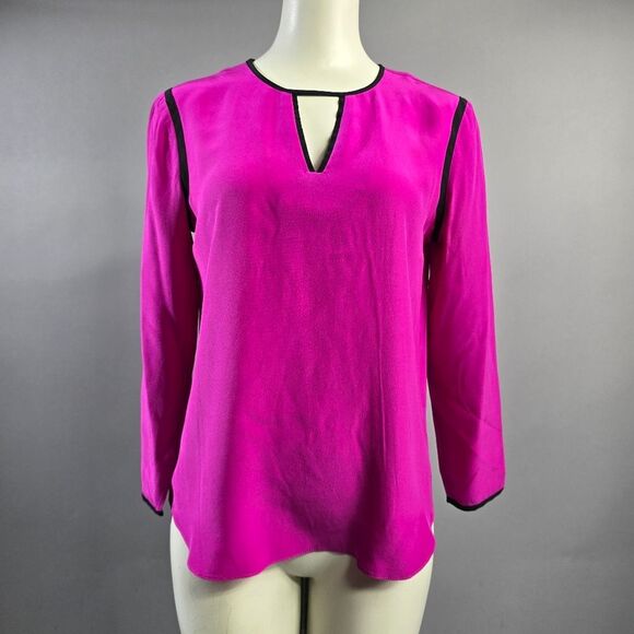 Amanda Uprichard Fuchsia Long Sleeve Blouse R2 - Picture 1 of 4